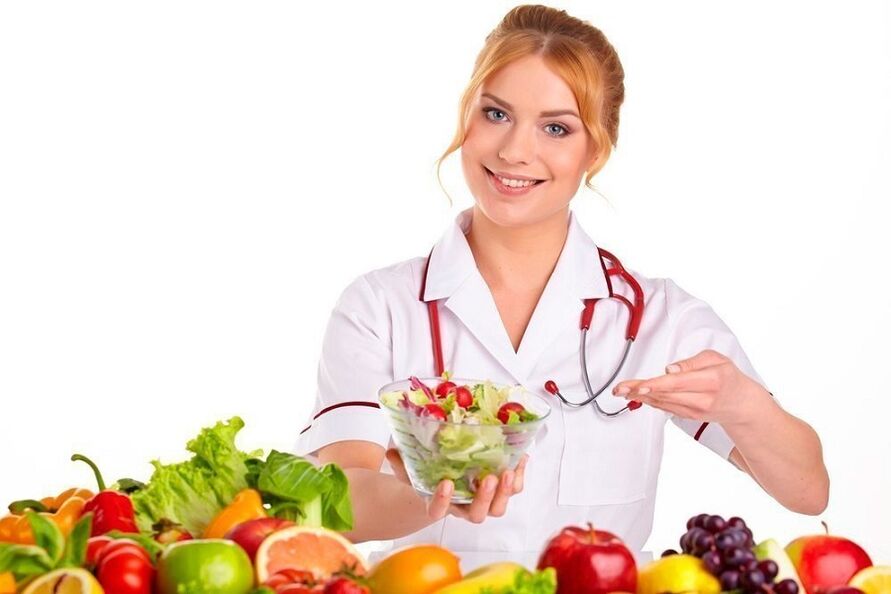 The nutritionist offers products for weight loss according to blood type