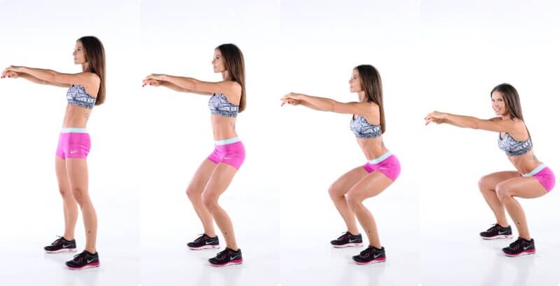 Squat to lose weight and strengthen the muscles of the legs and hips