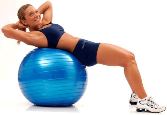 Exercise in fitball to lose weight