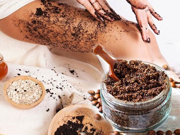 Coffee scrub that gets rid of cellulite and fat accumulation